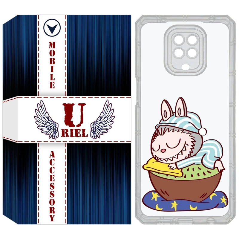 کاور یوریل قاب مدل Clear کد 127 طرح لبوبو Labubu مناسب برای گوشی موبایل شیائومی Redmi Note 9S / Note 9 Pro / Note 9 Pro Max