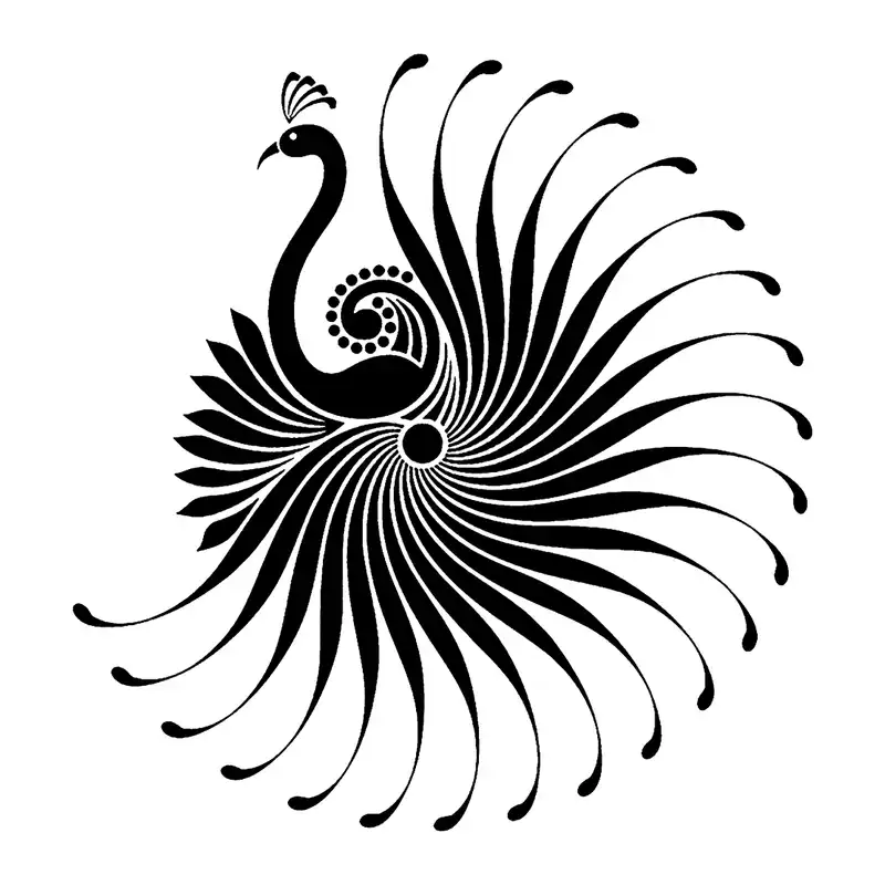 شابلون باتیس آرت طرح طاووس کد 463