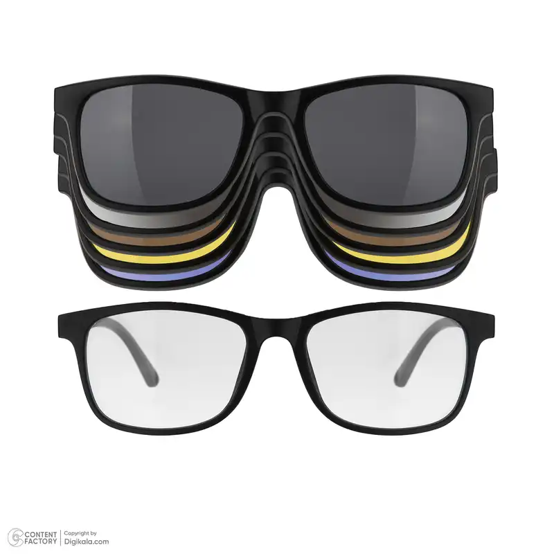 فریم عینک طبی دونیک مدل tr2291-c2 به همراه کاور آفتابی مجموعه 6 عددی