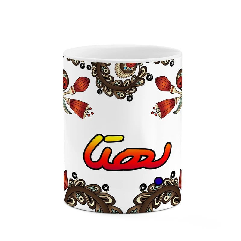 ماگ کاکتی مدل اسم بهتا طرح سنتی گل و بته کد mgh44219