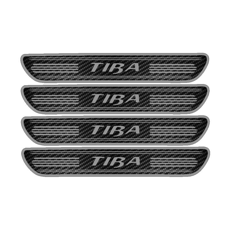  برچسب بدنه خودرو مهدیار مدل کربن کد sp126 مناسب برای تیبا بسته 4 عددی 