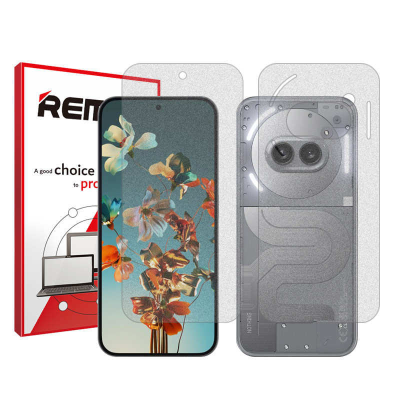 محافظ صفحه نمایش مات ریمکس مدل Resistant مناسب برای گوشی موبایل ناتینگ Phone 2a به همراه محافظ پشت گوشی