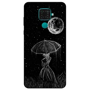 Megafone Girl and Moon 1369 Cover For Huawei Mate 30 Lite / Nova 5i Pro