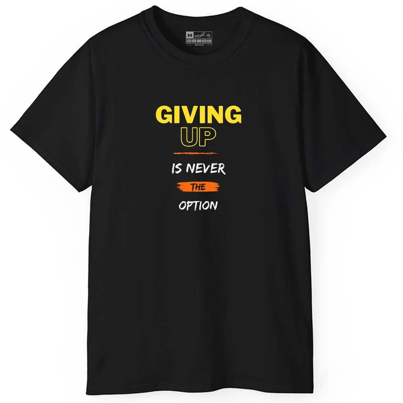 تی شرت آستین کوتاه مردانه پاد آفرین مدل اسپرت متن دار کد 0959