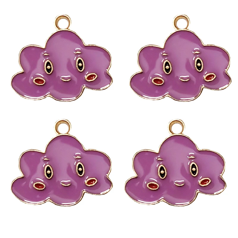  آویز گردنبند دخترانه مدل ابر خندان کد 95 بسته 4 عددی