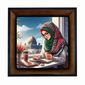تابلو کاشی مبین ایده طرح دخترانه فلسطین کد   X27  -  m1446
