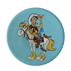 بشقاب دیوارکوب سفالی طرح لوک خوش شانس کد ۱۴۰