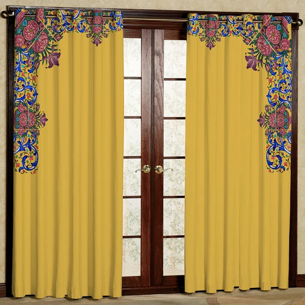 پرده مخمل پانچی کد 5846 سایز 280x140 سانتی متر