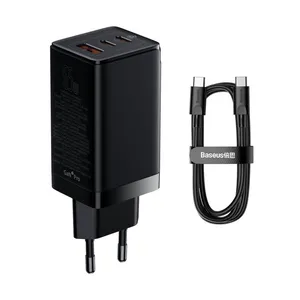 شارژر دیواری 65 وات بیسوس مدل GaN3 Pro-65W به همراه کابل USB-C