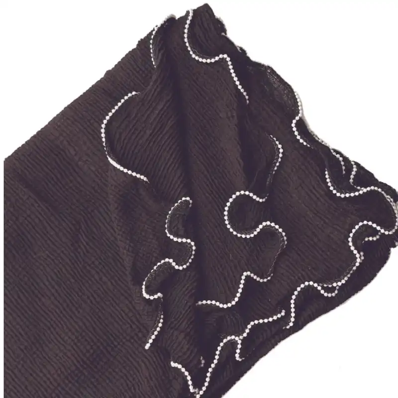 شال زنانه مدل حاشیه مرواریدی