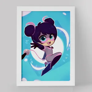 تابلو کودک خندالو مدل دختر کفشدوزکی کد 3462