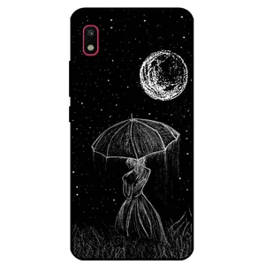Megafone Girl and Moon 1369 Cover For Samsung Galaxy A10 E