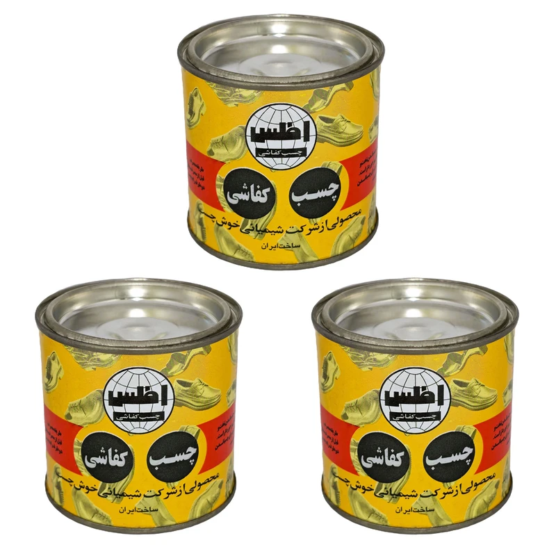 چسب کفاشی خوش چسب مدل اطلس حجم 250 میلی لیتر بسته 3 عددی