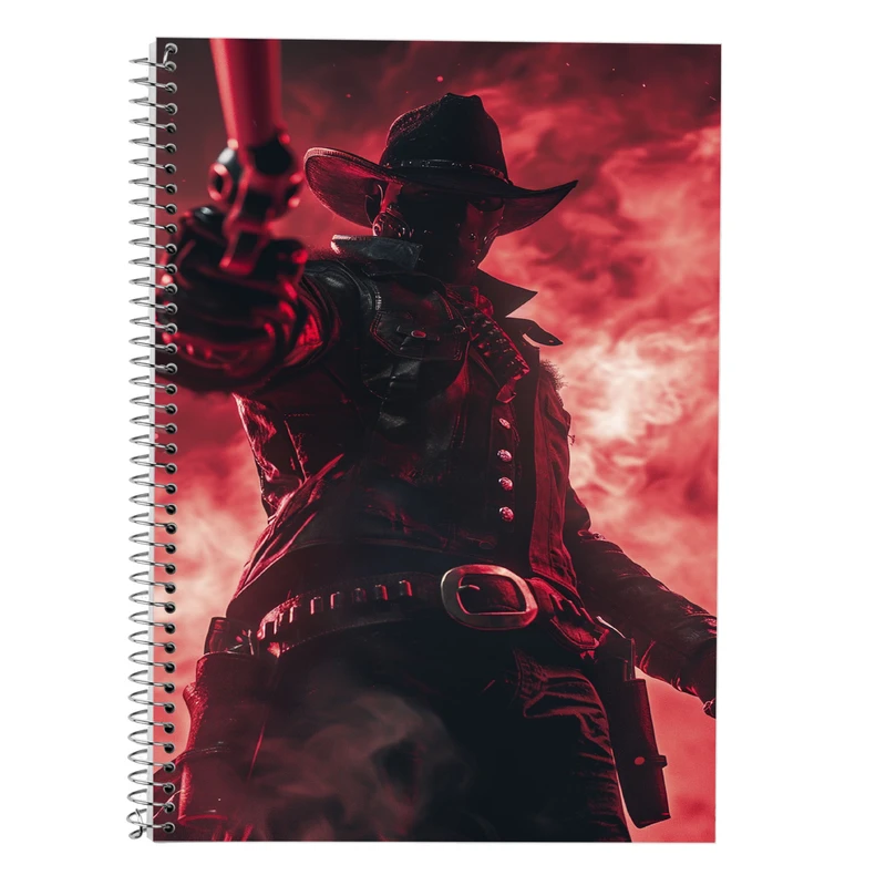 دفتر زبان 50 برگ مدوپد مدل سه خط طرح رد دد red dead کد DF13519