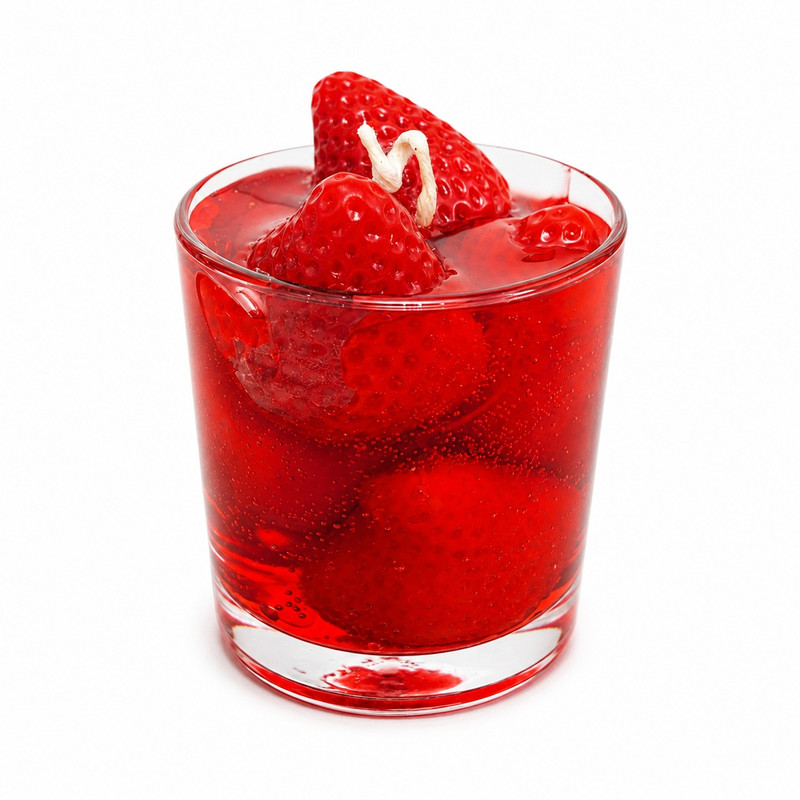 شمع ژله‌ ای توت فرنگی مدل روبی