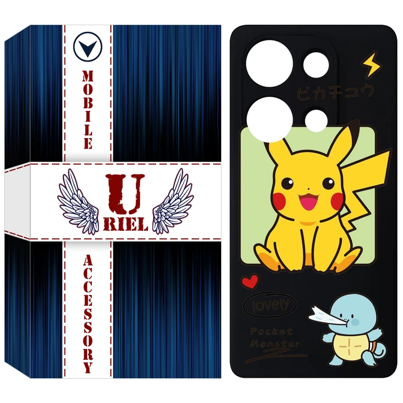 کاور یوریل مدل KSH کد 28 طرح پوکمون مناسب برای گوشی موبایل شیائومی Poco M6 Pro