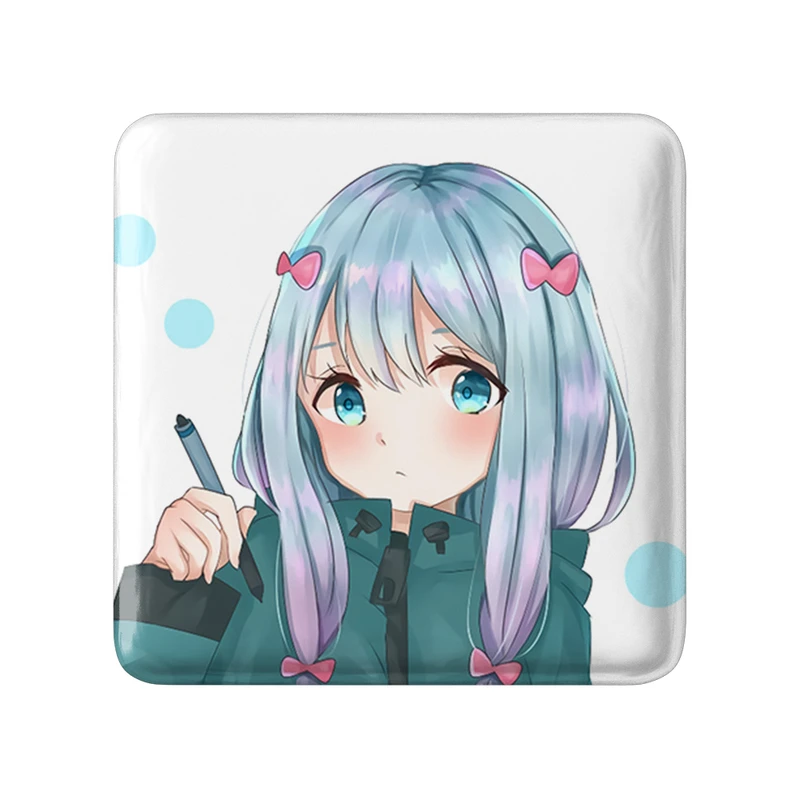 مگنت خندالو طرح ساگیری انیمه ارومانگا سنسی Eromanga Sensei مدل مربعی کد 22720