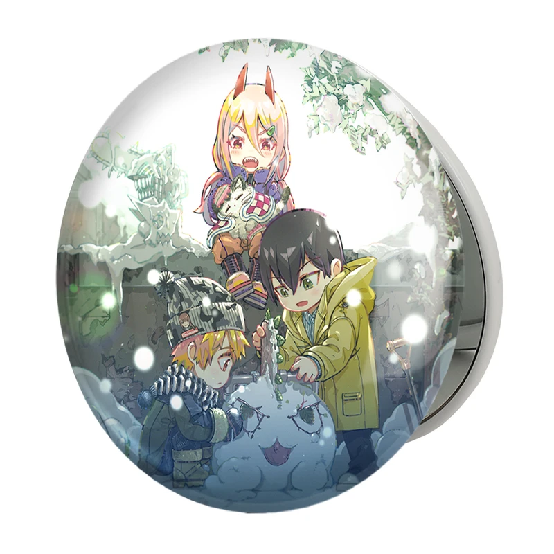 آینه جیبی خندالو طرح اکی و پاور و دنجی انیمه مرد اره ای Chainsaw Man مدل تاشو کد 22323 