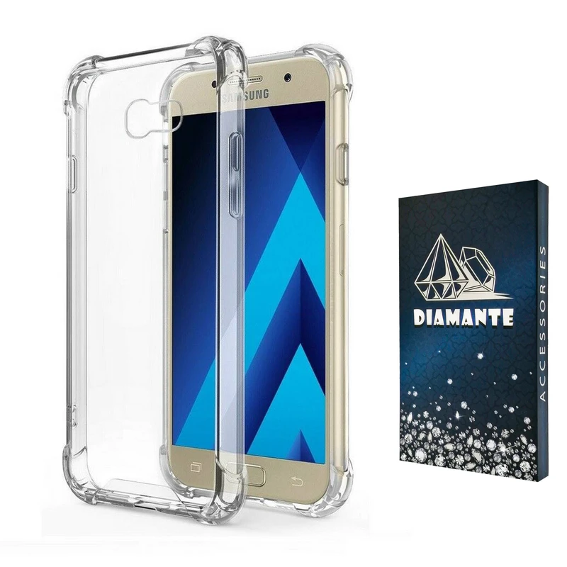  کاور دیامانته مدل shiny navy مناسب برای گوشی موبایل سامسونگ Galaxy A720 / A7 2017