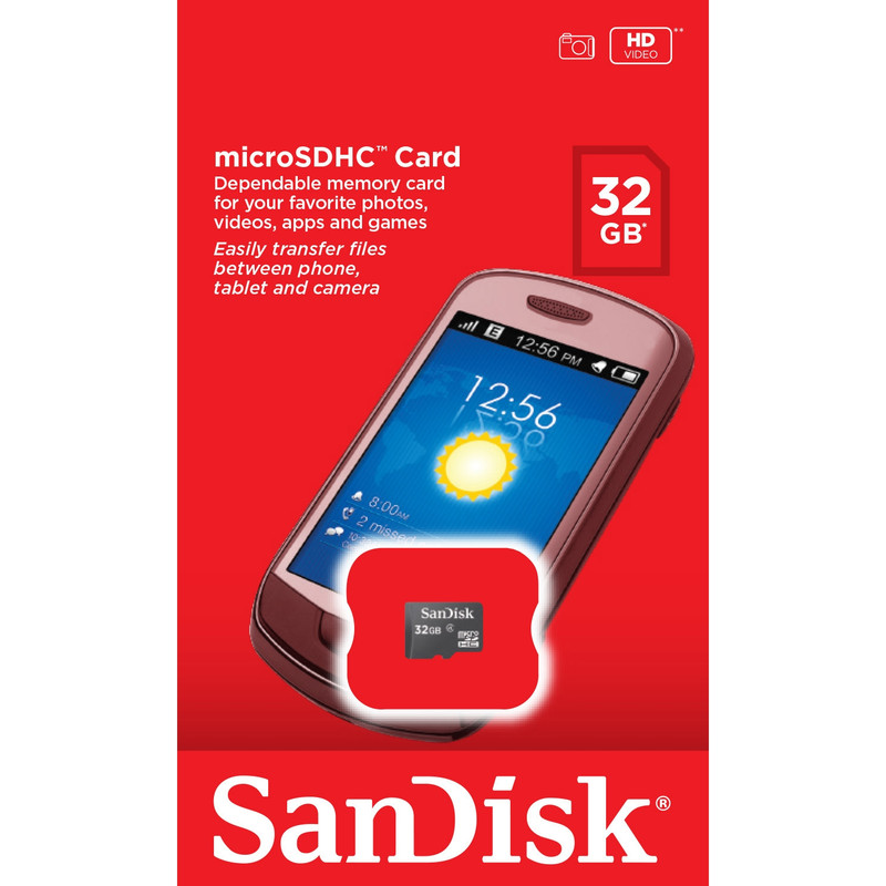 کارت حافظه microSDHC سن دیسک مدل SDSDQM کلاس 4 استاندارد MICROSDHC سرعت 4MBps ظرفیت 32 گیگابایت