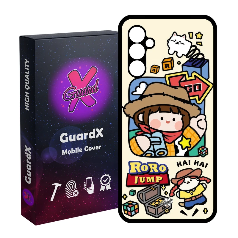 کاور گارد ایکس طرح Roro Jump مدل Glass10669 مناسب برای گوشی موبایل سامسونگ Galaxy A24/A24 4G/M34 5G