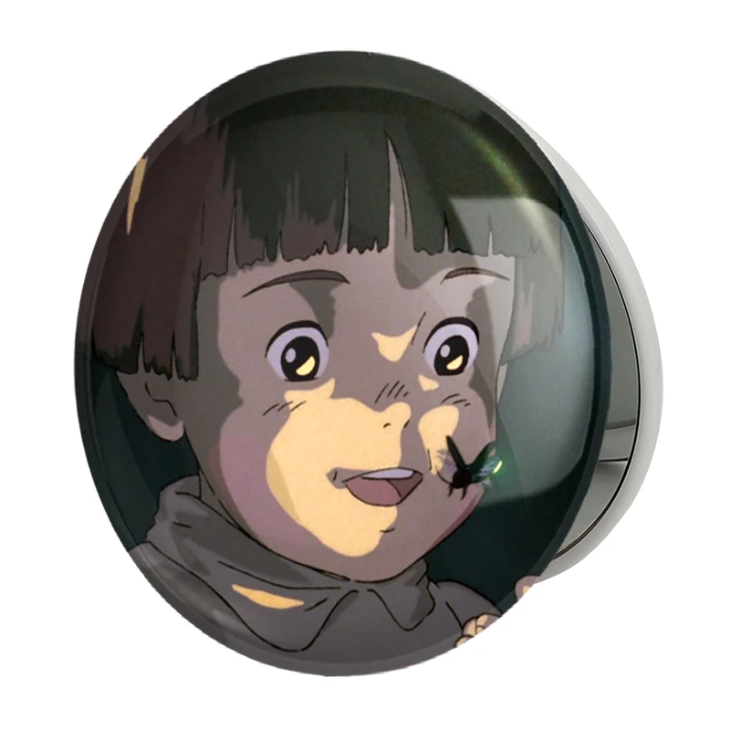 آینه جیبی خندالو طرح ستسوکو انیمیشن گورستان کرم های شب تاب مدل تاشو کد 13705 