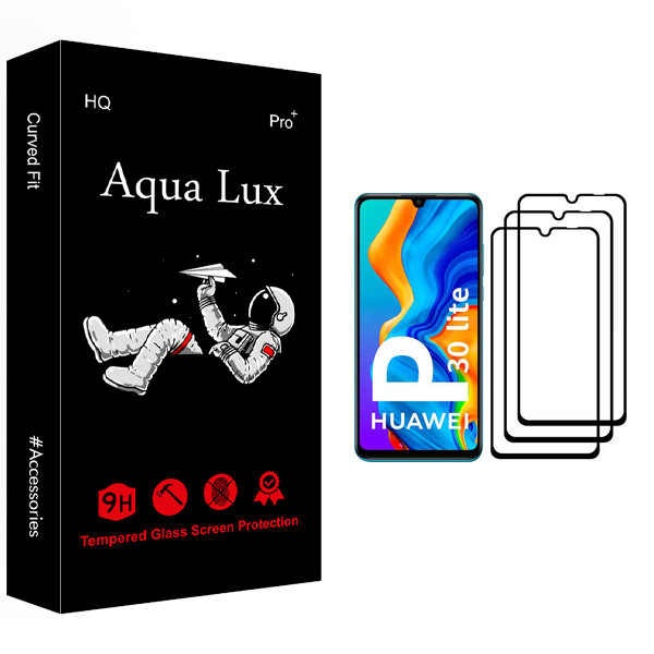 محافظ صفحه نمایش آکوا لاکس مدل +Pro مناسب برای گوشی موبایل هوآوی P30 lite بسته سه عددی