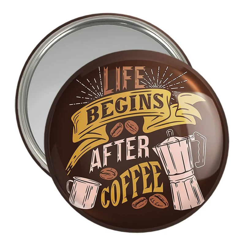 آینه جیبی خندالو مدل قهوه Coffee  کد 22000