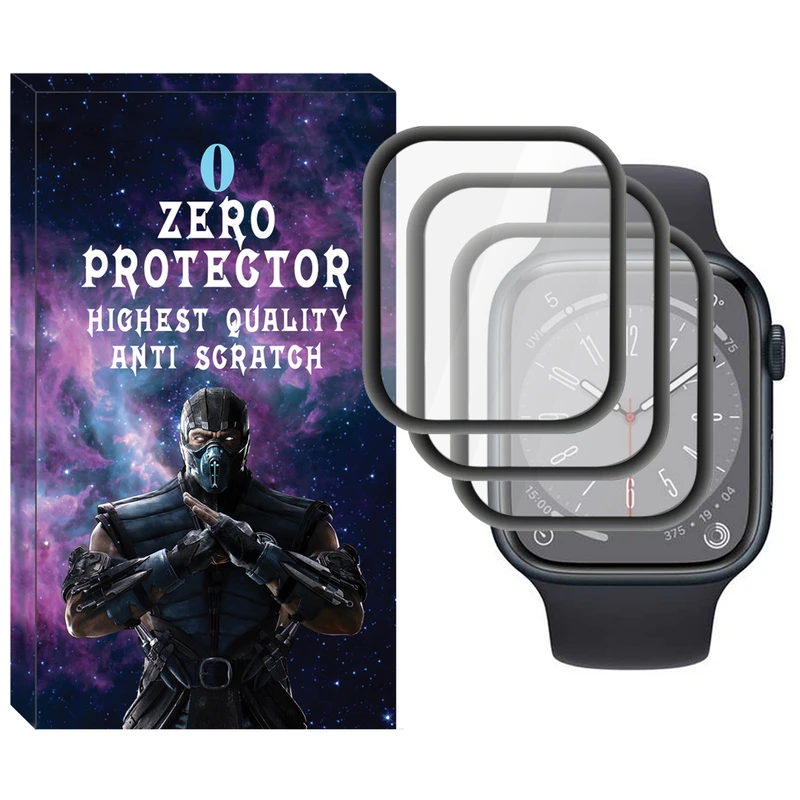محافظ صفحه نمایش نانو زیرو مدل NZO مناسب برای ساعت هوشمند اپل iWatch Series 8 45mm بسته سه عددی
