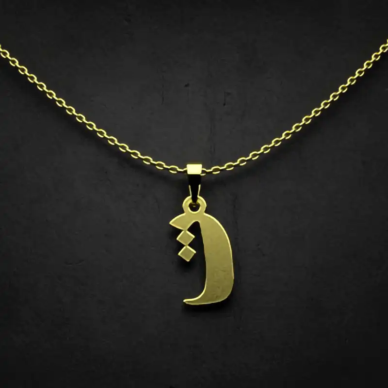 گردنبند طلا 18 عیار زنانه مدوپد مدل حرف ت کد I3-1-1196