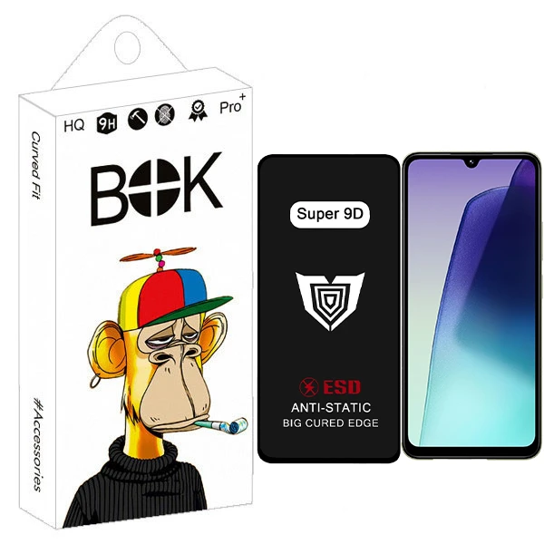 محافظ صفحه نمایش بوک مدل Super 9D Aura مناسب برای گوشی موبایل شیائومی Redmi 14c / poco M7 5G / 14R