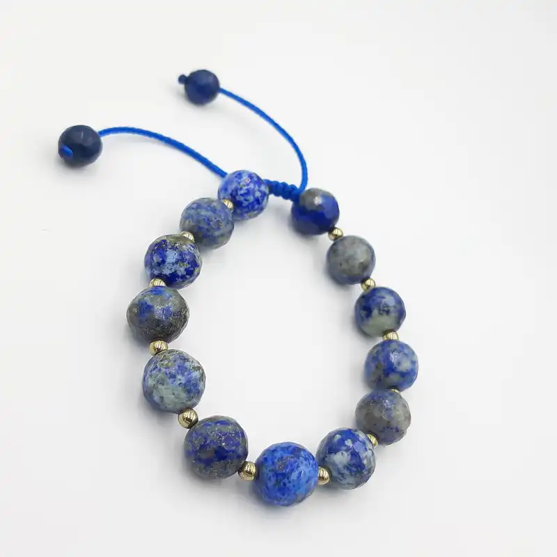 دستبند زنانه مدل سنگ لاجورد کد 20473