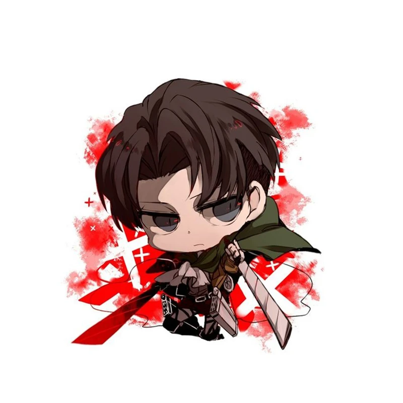 استیکر لپ تاپ و موبایل مدل انیمه طرح اتک ان تایتان لیوای آکرمن attack on titan Levi Ackermann کد 577