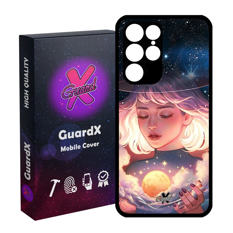 کاور گارد ایکس طرح Girl مدل Glass10059 مناسب برای گوشی موبایل سامسونگ Galaxy S22 Ultra