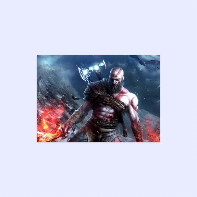 پوستر هومرو مدل فلزی طرح God of War کد PS491