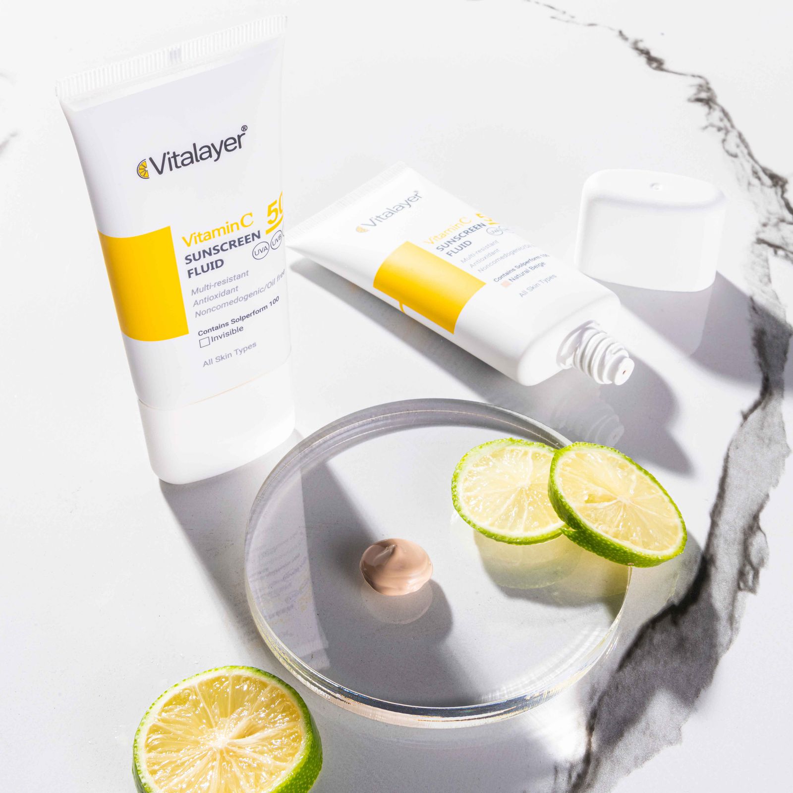 فلوئید ضدآفتاب بی‌رنگ ویتالیر SPF50 مدل Vitamin C مناسب انواع پوست، حجم 50 میلی‌لیتر -  - 8