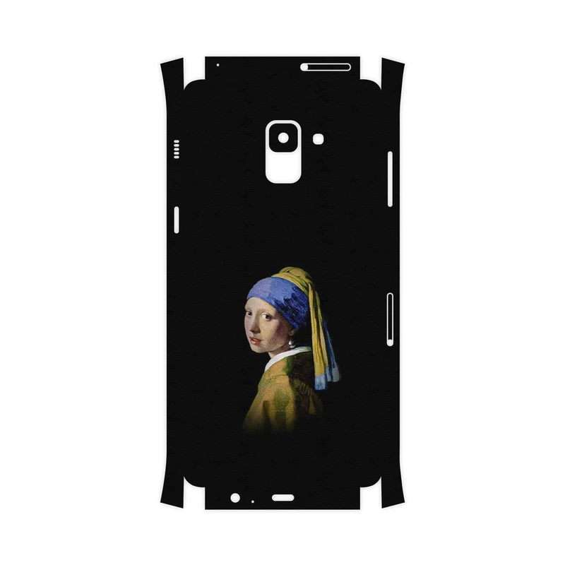 برچسب پوششی ماهوت مدل Girl with a Pearl Earring of Vermeer-FullSkin مناسب برای گوشی موبایل سامسونگ Galaxy A8 Plus 2018