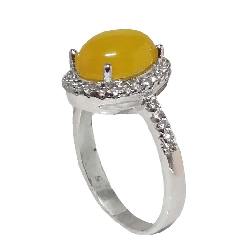 انگشتر نقره زنانه مدل عقیق شرف الشمس SHW6011