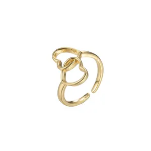   انگشتر طلا 18 عیار زنانه قیراط طرح قلب کد GH2736