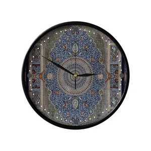 ساعت دیواری مدوپد طرح قالی قم لچک و ترنجی مدل C-Ghom133