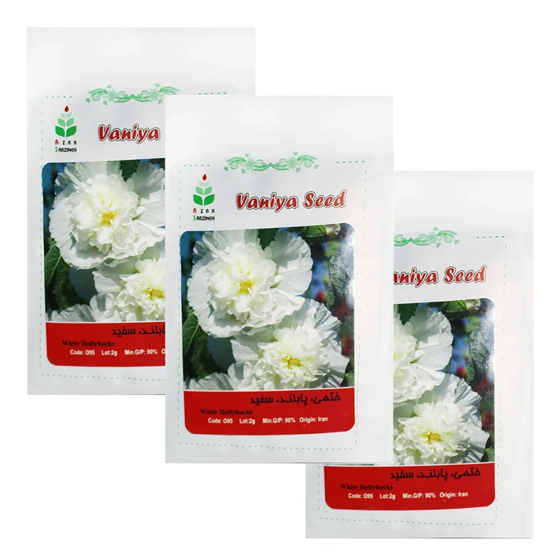 بذر ختمی پا بلند سفید آذر سبزینه مدل A1155 بسته 3 عددی