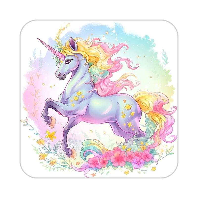 زیر لیوانی کاکتی طرح اسب تک شاخ و یونیکورن مدل mp32911