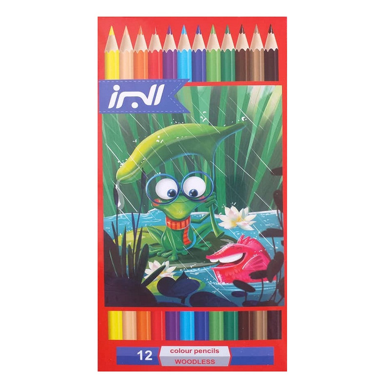 مداد رنگی 12 رنگ البرز مدل قورباغه