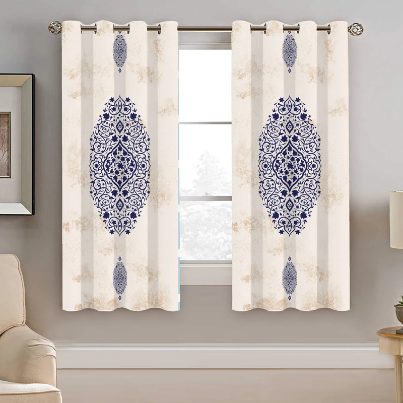 پرده نیروانا طرح سنتی مدل مخمل کد 8078 سایز 140×200 سانتی متر