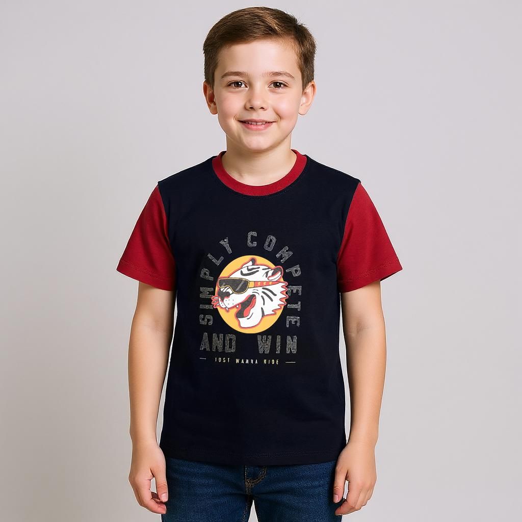 تی شرت آستین کوتاه پسرانه ایزی دو مدل 222259 -  - 1