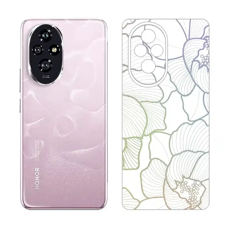 برچسب پوششی ریمکس مدل Cover طرح گل مناسب برای گوشی موبایل آنر 200