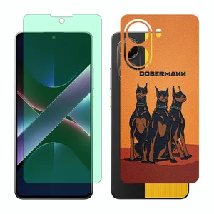 Glass Together model Green light screen protector suitable for Xiaomi Poco X7 Pro mobile phone with back cover sticker