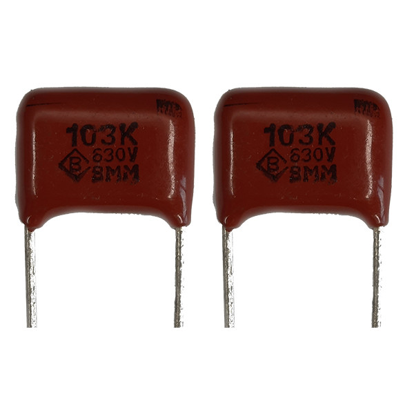 خازن 10 نانوفاراد 630 ولت مدل 103J/630V بسته 5 عددی خازن 10 نانوفاراد 630 ولت مدل 103J/630V بسته 5 عددی