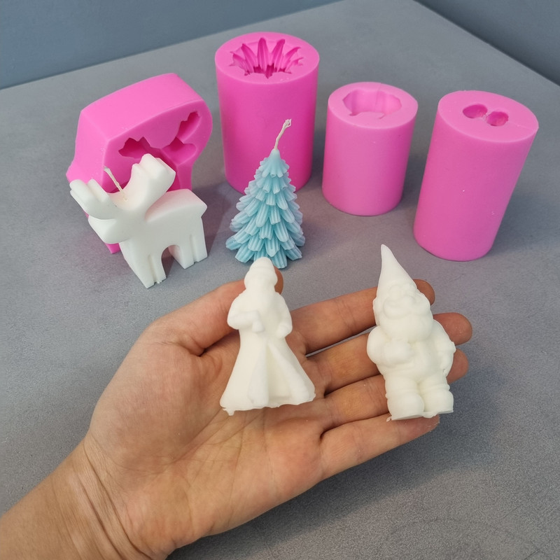 قالب شمع مدل ست کریسمس کد C01 مجموعه 4 عددی