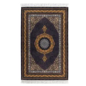 فرش ماشینی کد 400405 زمینه خاکستری